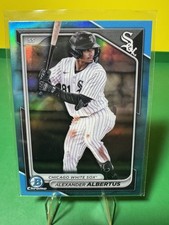 ALEXANDER ALBERTUS 2024 BOWMAN DRAFT CHROME SKY BLUE REFRACTOR SP #BDC-164