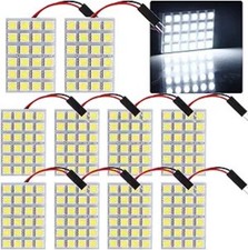White 10-pack 5050 24smd Led Panel Dome Light Auto Ca Size 10-pack 5050-24smd