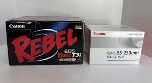 Canon EOS REBEL T3i Camera EFS 18-55 with EFS 55-250mm Lens Kit Bundle NEW