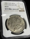 1888 O Morgan Silver Dollar VAM-4 Hotlips Top 100 AU 53