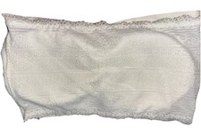 Women size M/L , white solid removable Lace tube Top NWOT