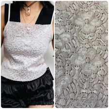 Vintage Pastel Pink Lace Cami Fairy Grunge Coquette Babydoll Top Small