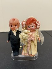 Antique 1920  s Celluloid Kewpie Bride And Groom 4  