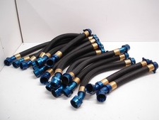 17 Nascar Bmrs Poly Braided -20an Upper Radiator Hoses 15.5-20 Ford Fr9 Ports