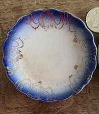 Antique flow blue butter pat ( One)