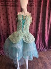 Weissman Teal and Gold Beaded Princess Dance Costume Dress Adult X-Large — photo 1