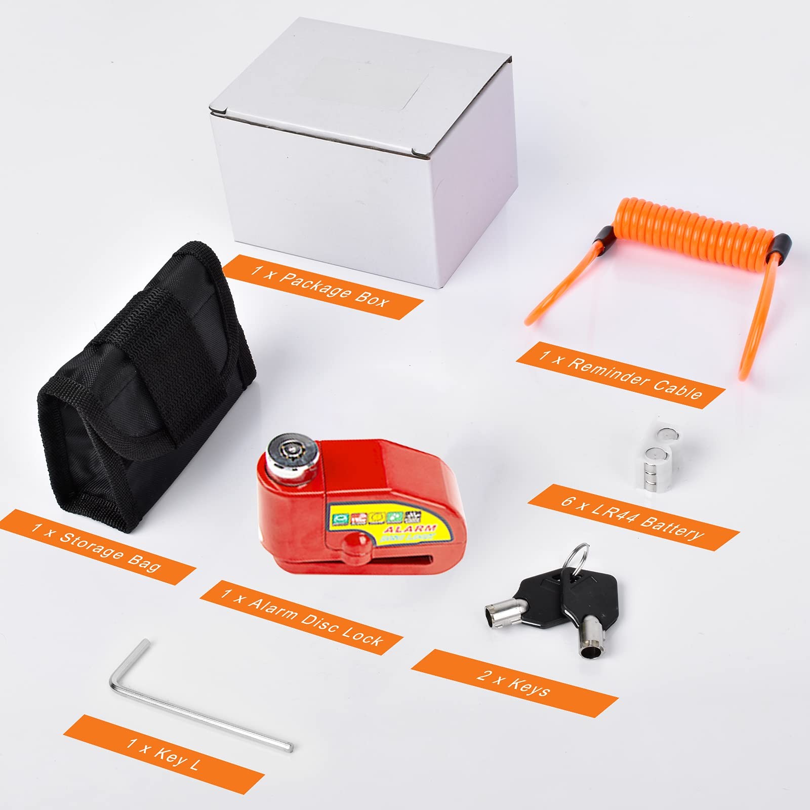 Motorcycle Alarm Disc Brake Lock, Motorcycle Locks Anti Theft Security Wheel