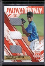 2019 Elite Extra #TPM-TM Triston McKenzie Triple Prospect Materials Orange