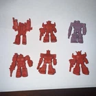 Lot of 6 Hasbro Transformers Decoys Red and Purple Original Authentic 1980s