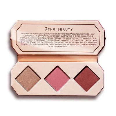 ATHR Beauty Crystal Charged Cheek Palette Vegan Ruby Jojoba Courage Balance Man 