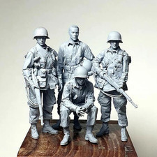 1/35 Resin US Paratroopers 4 Soldiers Kit Unpainted Unbuild 4549