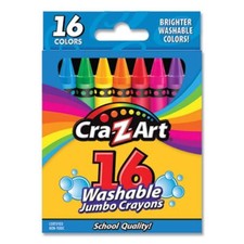 Larose Industries, Llc 1020448 Washable Jumbo Crayons, 16 Assorted Colors,