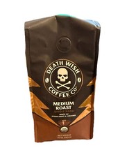 Death Wish Coffee, Organic Fair Trade Medium Roast Whole Bean 10oz Bag