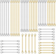 winee 30pcs Chain Extenders for Necklace, Necklace Extenders for Women Girls Bra