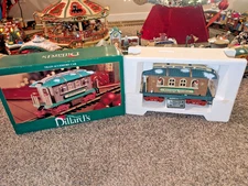 New Bright Holiday Express BROWN REINDEER STABLE w ROOF LIGHTS Dillards train