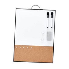 Small Whiteboard Cork-Board - 16" X 12" Black-corkboard Whiteboard Combo