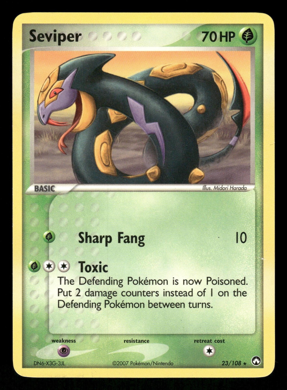 Seviper 23/108 NM Rare Power Keepers 2007 Pokemon TCG