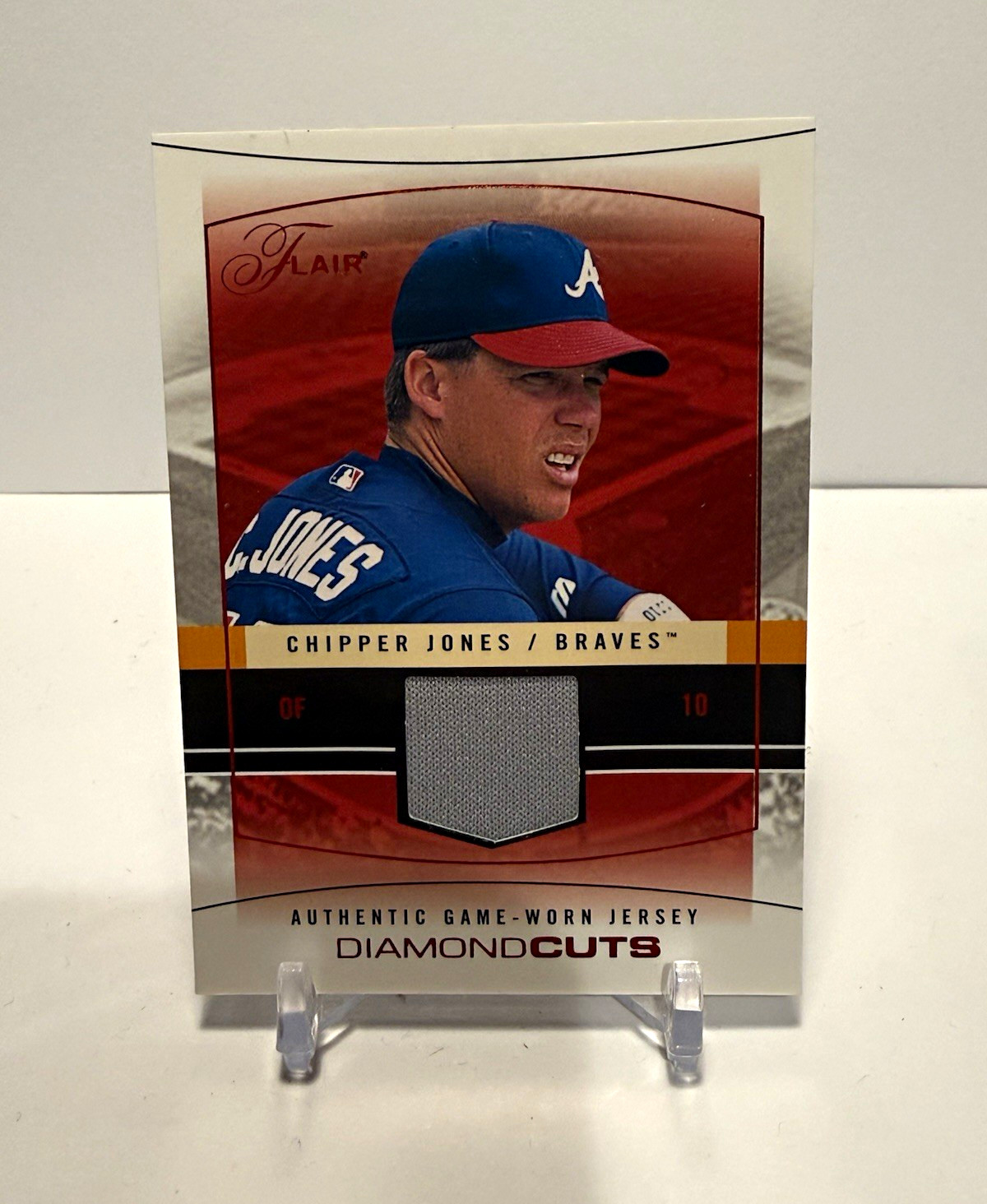 Fleer 2004 Flair Diamond Cuts Red Chipper Jones #DC-CJ Jersey /175 Braves