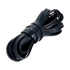 Flat Leather Cord 5.5 Yard 10mm Leather String Strips for DIY Crafts Indigo