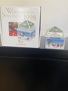 Hutschenreuther WEIHNACHTSSPIELDOSE 1998 "Leise rieselt der .." unbenutzt OVP