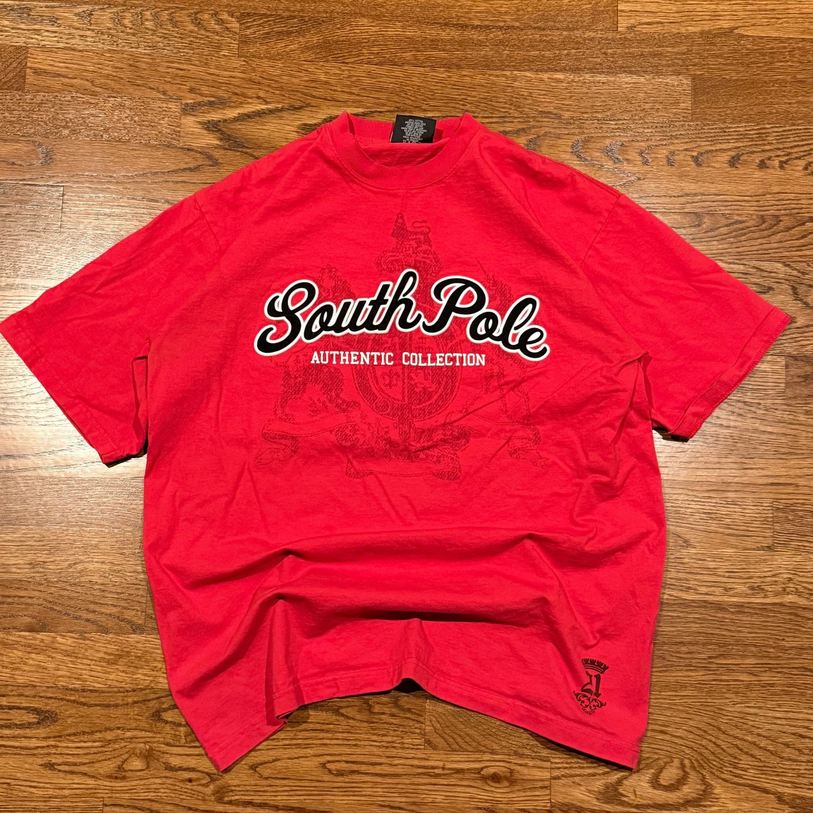 Vintage Y2K Southpole Red Chrome Graphic T-Shirt Men's Large