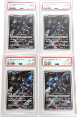 PSA 10 MEWTWO 183/165 SET OF 4 2023 Pokemon Card 151 JP SV2a ART