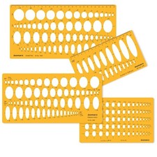 Ellipses Templates Combo   Set of 4 Drawing  Drafting StencilsEllipses Template
