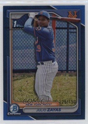 2024 Bowman Chrome Prospects Blue Refractor 125/150 Julio Zayas #BCP-162 0r6k