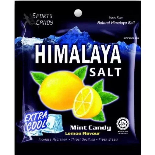 HIMALAYA SALT Sports Candy Extra Cool Lemon 1 Box (15g x 12 packets) - Image 4 of 4