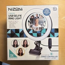 Nizoni 3-Mode USB LED Ring Light, Wired Controller, 104 LEDs, Model MN0277