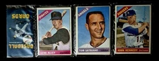1966 Baseball Rack Pack 15 Topps baseball Cards. 