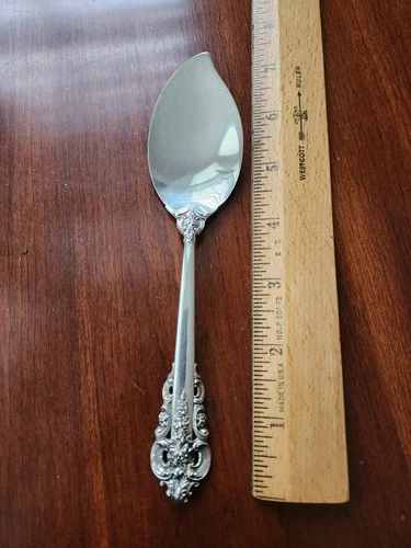 Wallace Grande Baroque Sterling Silver Jelly Server Spoon 47.4g No Mono