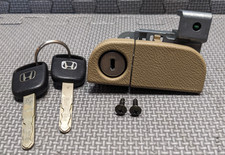 Honda Odyssey 2005-2010 beige bronceado guantera bloqueo pestillo manija con llave OEM