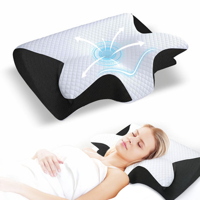 Zoxa Cervical Neck Pillow For Sleeping Memory Foam Back Sleeper Pillow Stomach
