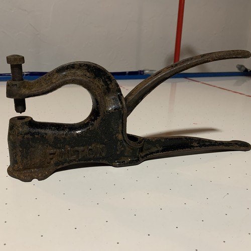 Vintage large Cast Iron Fulton Rivet Press Metal Leather Punch Tool | eBay