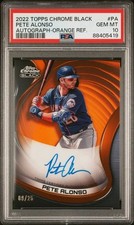 2022 Topps Chrome Black Pete Alonso PSA 10 - Orange Refractor /25