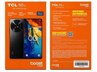 Locked To Boost Mobile TCL 50 XL NXTPAPER 5G 6GB 128GB Prepaid Smartphone NEW!