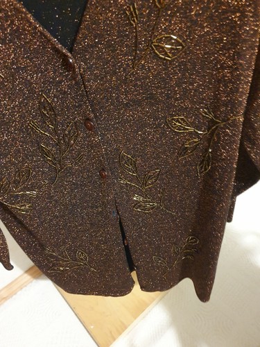 New Longer Length Cardigan Top. Free Size. Summer Top. Long Sleeves Deep Gold - Picture 5 of 11