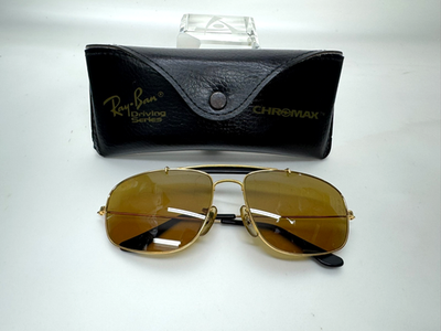 【美品】B&L RAY-BAN レイバン W1699 58117 サングラス Ray Ban B&L USA Chromax Series Driving 58-17 Gold Sunglasses W1699
