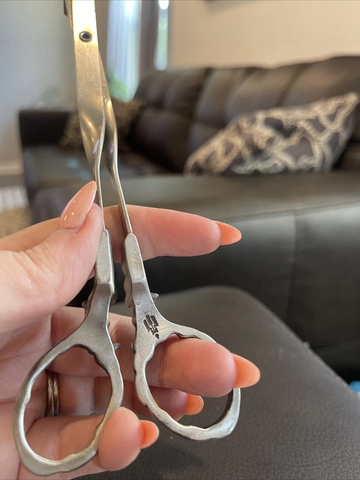 Tijeras de mecha de vela mango de peltre Foto 4 de 4