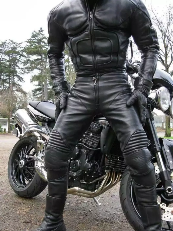 New Gay Bluf Style Motorbike Motorcycle Racing Leather Suit