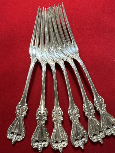 US Old Colonial by Towle 1895 STERLING silver Lunch Fork (7”)  6 Pc