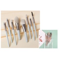 Kosmetikpinsel Set 8 StüCk Hellgrau Pinselset Make Up Pinsel Kosmetikpinsel