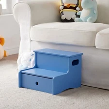 Kings Brand Furniture Toddler Step Stool for Kids with Storage, Windsurfer