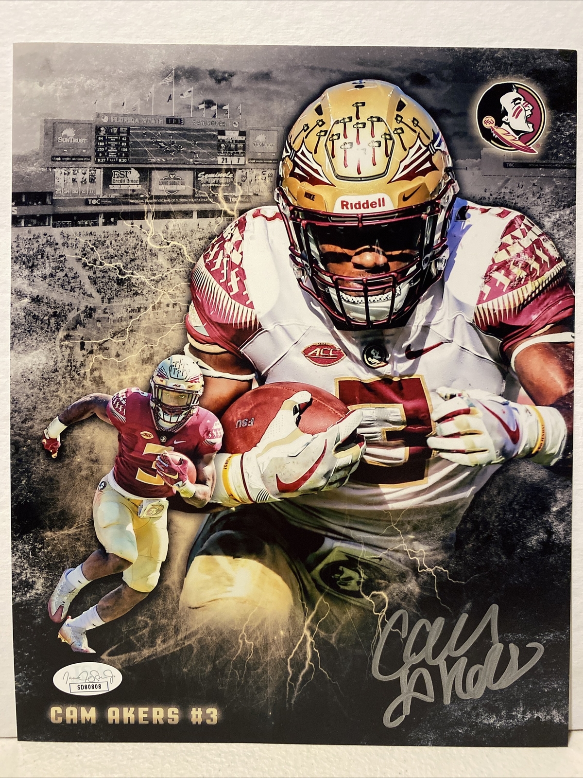 Cam Akers Autographed Signed Florida State Seminoles 8x10 Photo JSA 