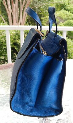 Kate Spade Saturday Small Cobalt Blue Leather Satchel/Crossbody | eBay