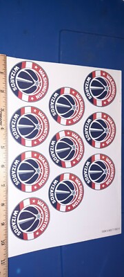 Lot of 10 Washington Wizards team Logo VINYL Stickers 