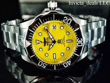 Invicta Men's 47mm GRAND DIVER AUTOMATIC Yellow Dial Stainless Steel 300m Watch