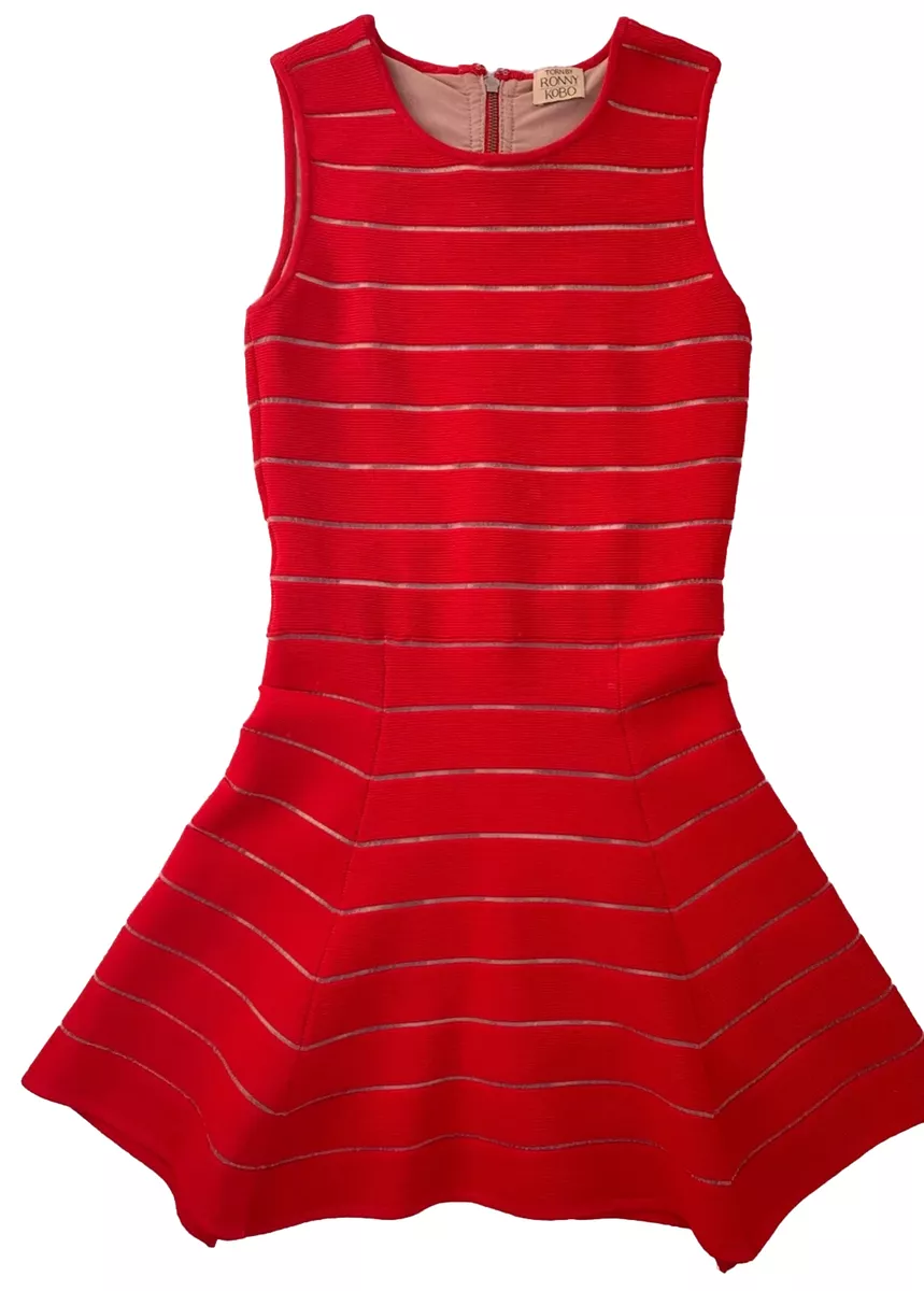 Torn by Ronny Kobo Short Red Dress Women Size Large eBay