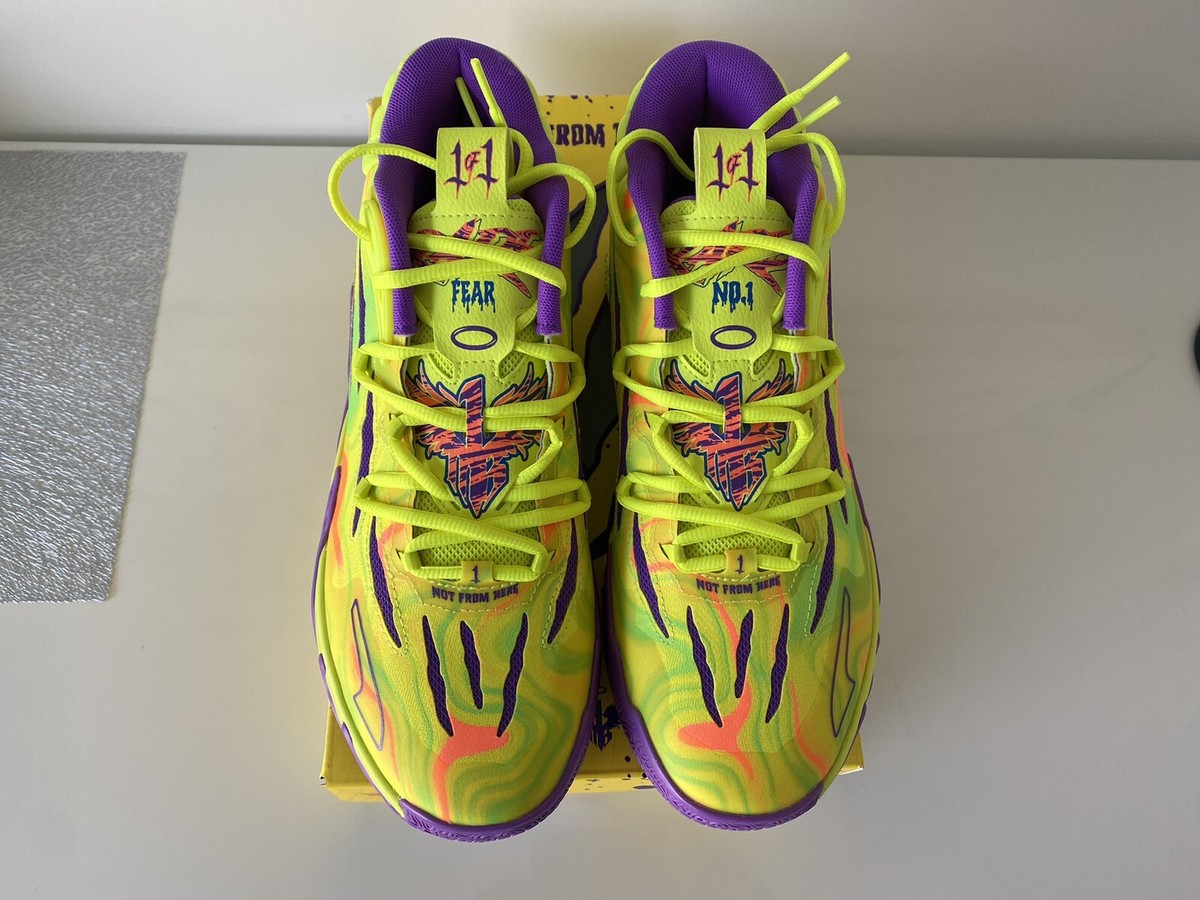 Puma x Lamelo Mb.03 Spark Yellow Purple Red Men's 8-13 GS 4